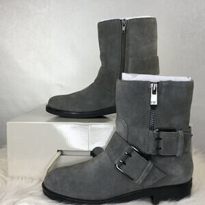 NIB Marc Fisher Parole Buckle Moto Biker Boots Suede 6M